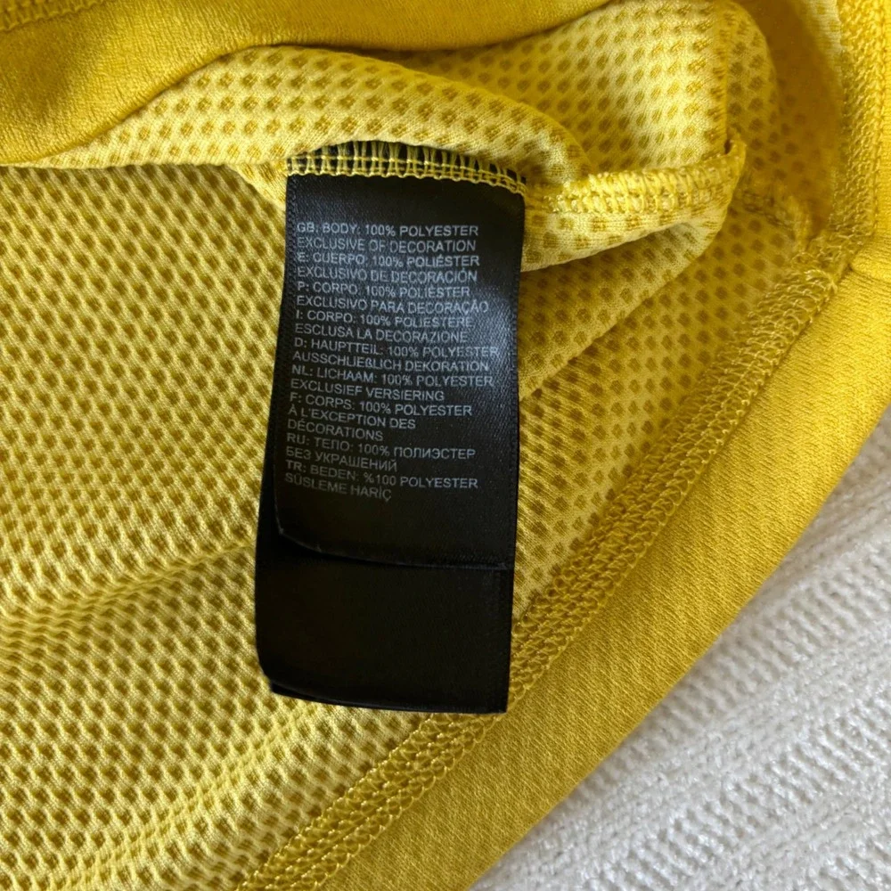 The North Face Mens FlashDry Polo Shirt Yellow Short Sleeve XL NF0A2UN2